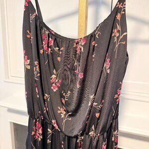 🖤 Black Floral Wide Leg Jumpsuit | Kaileigh | Size M